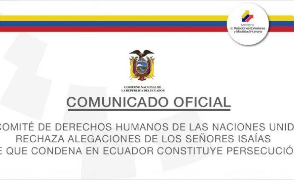 Comité de DD.HH. de la ONU rechazó pedido de los Isaías y determinó que no hubo violación a sus derechos