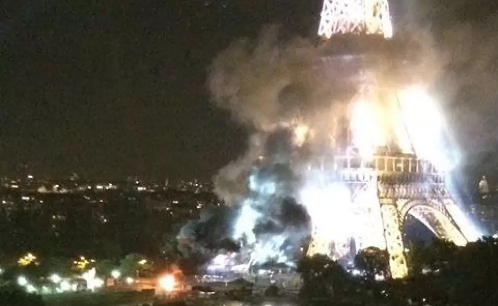 Detectan un incendio junto a la Torre Eiffel