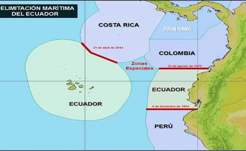 El territorio martimo de Ecuador ser 5,3 veces ms extenso que el territorio nacional continental
