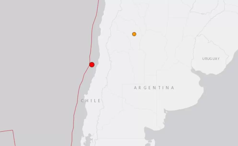 Sismo de magnitud 5,9 sacude costas de región de Valparaíso en Chile