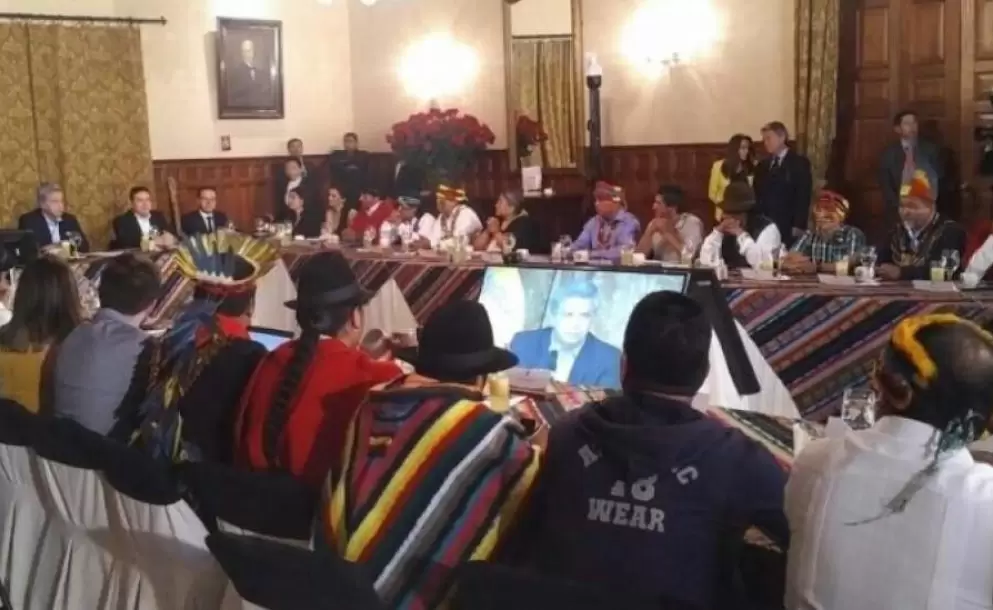 Presidente Moreno anunci la entrega de un local y un nuevo indulto en la reunin con la Conaie
