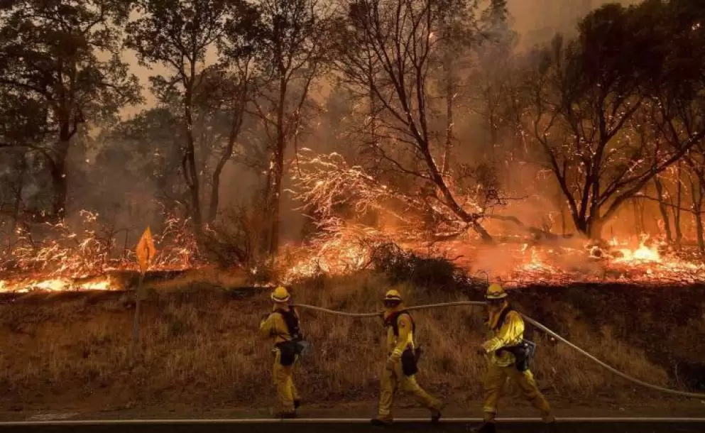 5.000 bomberos continan combatiendo 10 incendios forestales en California