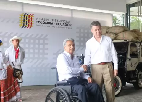 Lenn Moreno lleg al centro de convenciones en Pereira para encuentro binacional