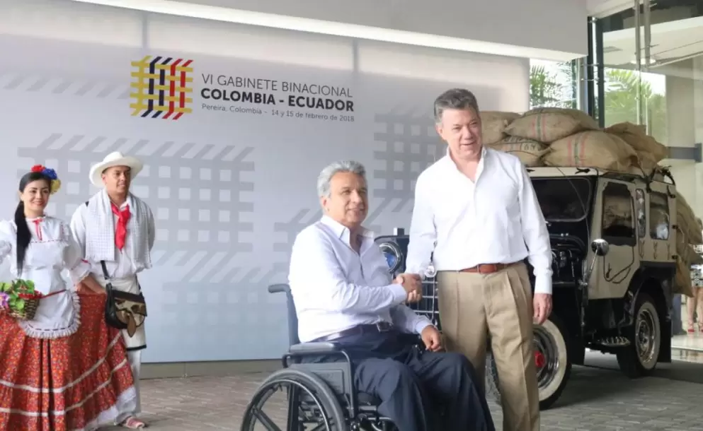 Lenn Moreno lleg al centro de convenciones en Pereira para encuentro binacional