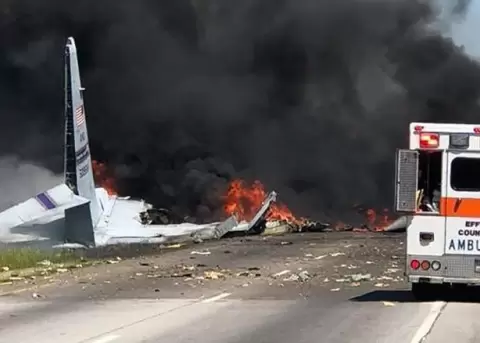 Un avin militar de EE.UU. se estrella en las afueras de Savannah, Georgia
