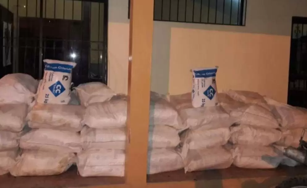 Cinco toneladas de precursores qumicos fueron incautados en La Concordia