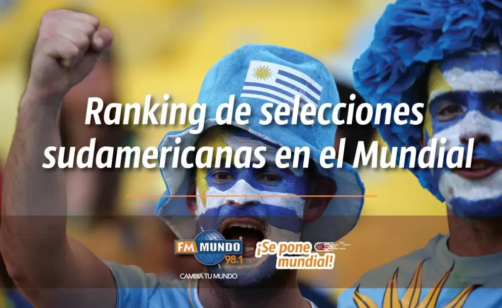 Ranking de selecciones sudamericanas en el Mundial