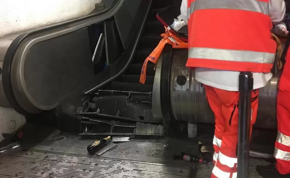 Al menos veinte heridos en Roma tras caerse una escalera mecánica en el metro