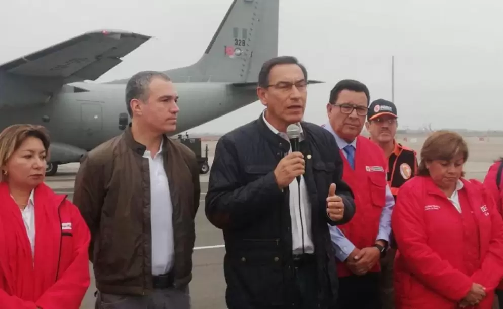 Martn Vizcarra y sus ministros viajan para monitorear las zonas afectadas tras el terremoto