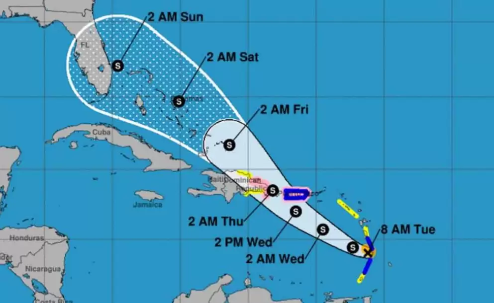 La tormenta Dorian se acerca a Puerto Rico y Repblica Dominicana