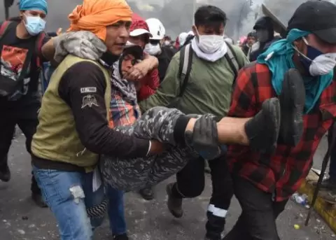 Conaie informa la muerte de dgar Yucailla, herido el 12 de octubre en Quito