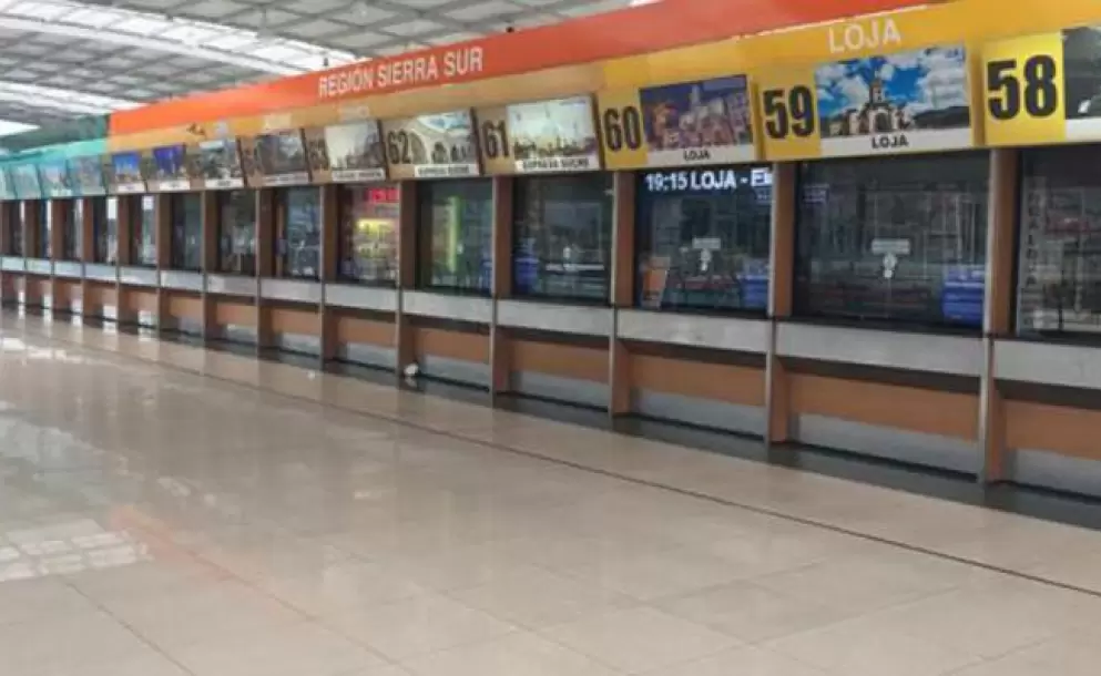 La boletería de la Terminal Quitumbe permanecen cerradas