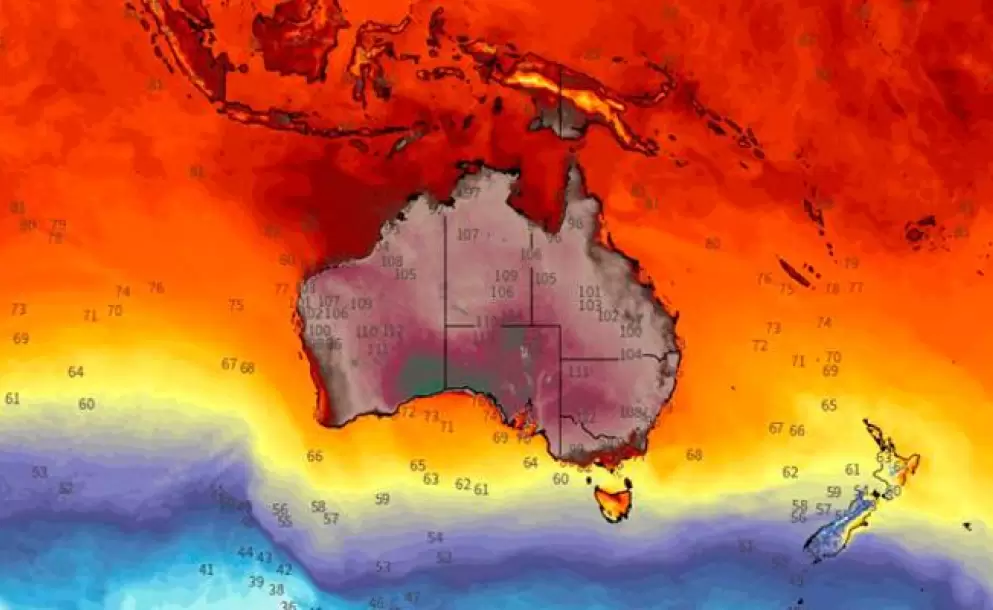 Australia atraviesa el da ms caluroso de la historia