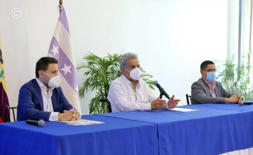 Lenn Moreno particip en firma de acuerdo para ampliar va que une Guayas y El Oro