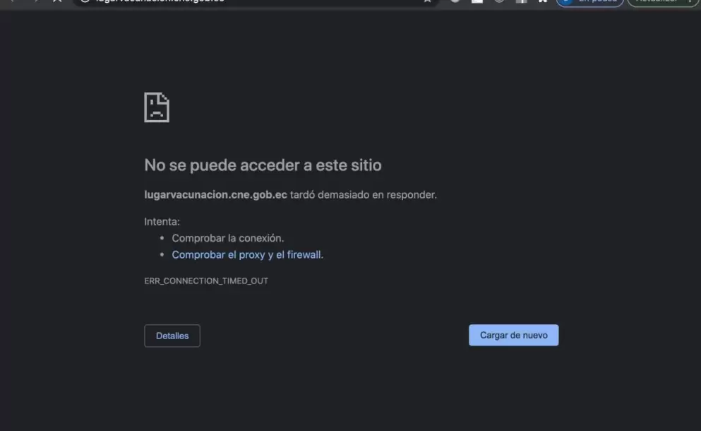Usuarios reportaron intermitencias en link habilitado por el Gobierno para conocer lugar de vacunacin