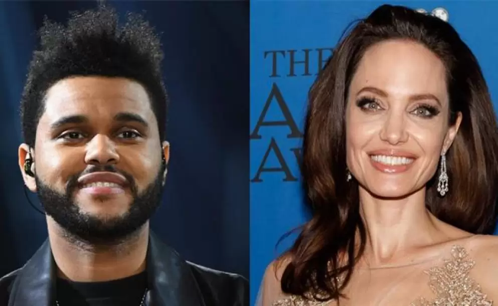 Angelina Jolie salió a cenar con el cantante The Weeknd