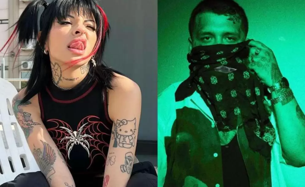 Nodal y Cazzu posan juntos en los Latin Grammy ¡De rojo pasión!