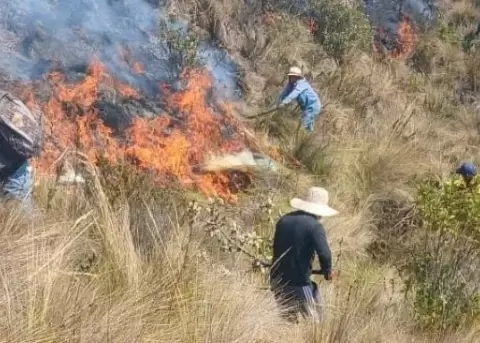 Incendio forestal arrasa con ms de 1300 hectreas de bosques en Chilla, provincia de El Oro, y amenaza reservas de agua
