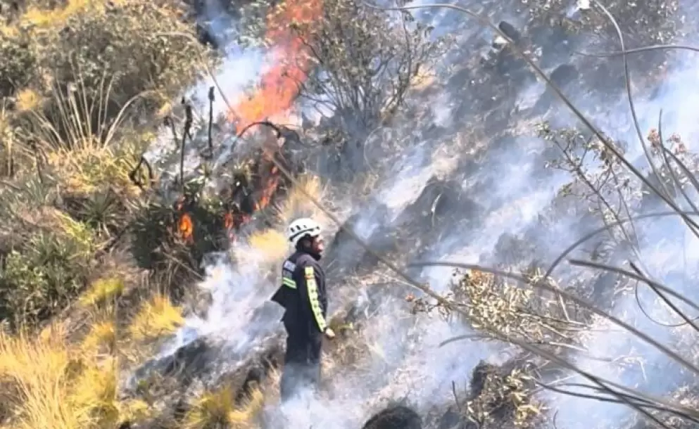 Cuenca en emergencia por incendios forestales; asistencia internacional arribara este sbado