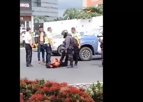 Persecucin con disparos en la avenida Samborondn termina con un sujeto detenido