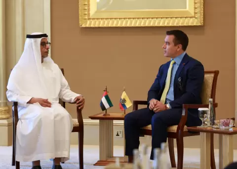 El presidente Daniel Noboa, mantuvo una reunn con representantes de Abu Dhabi Fund for Development.