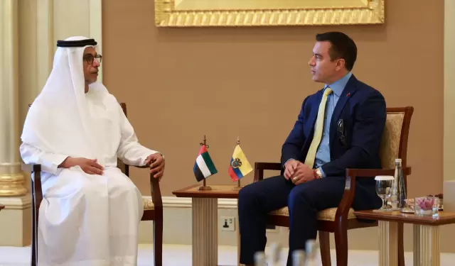 El presidente Daniel Noboa, mantuvo una reunn con representantes de Abu Dhabi Fund for Development.