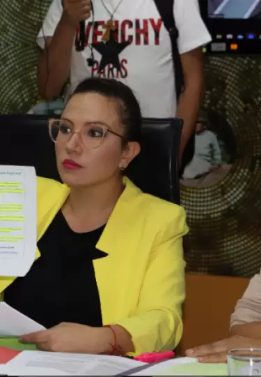 Priscila Schettini (izq.) y Anglica Porras (der.), en una audiencia en el Consejo de Participacin Ciudadana, el 1 de junio del 2023.