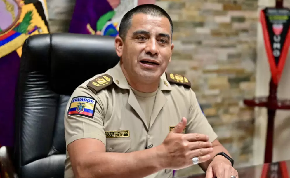 Pablo Dvila, comandante general de la Polica Nacional.