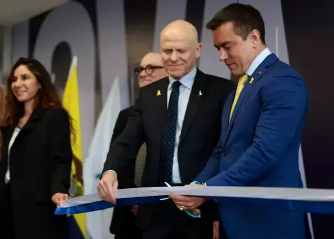 El presidente Daniel Noboa asisti a la inauguracin del Centro de Cooperacin, Innovacin y Emprendimiento del Ecuador en Israel.
