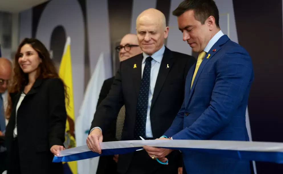 El presidente Daniel Noboa asisti a la inauguracin del Centro de Cooperacin, Innovacin y Emprendimiento del Ecuador en Israel.