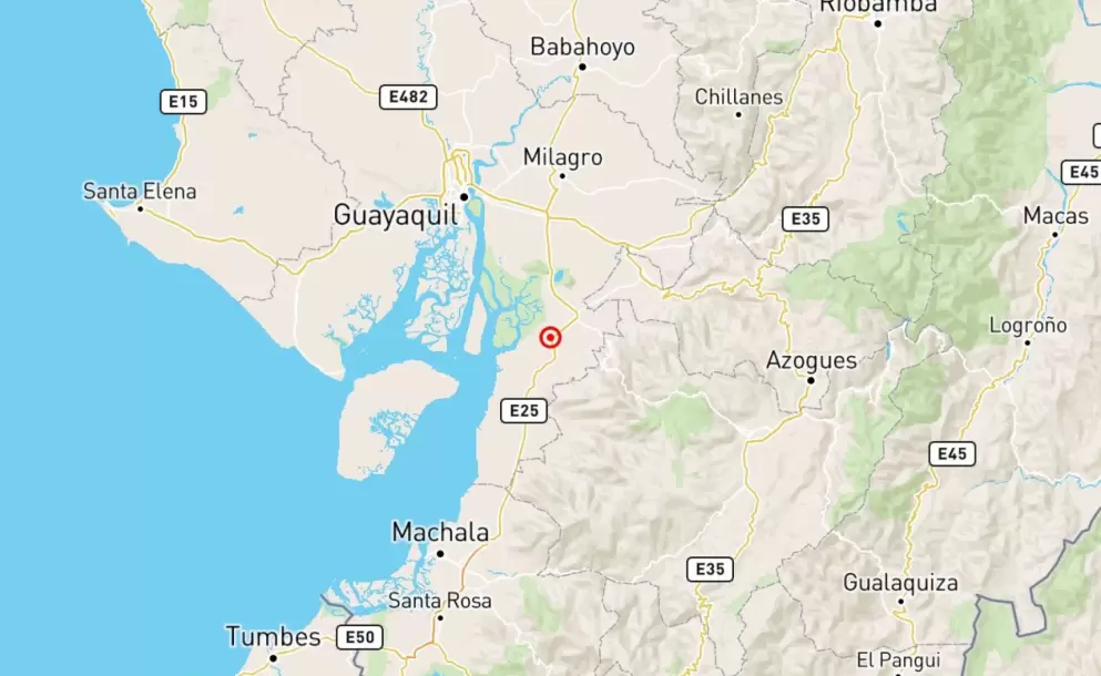 Sismo en Naranjal, Guayas.