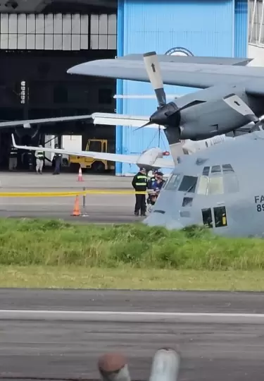 El avin  C-130 Hrcules, donado por Estados Unidos, se accident este 13 de mayo de 2025.