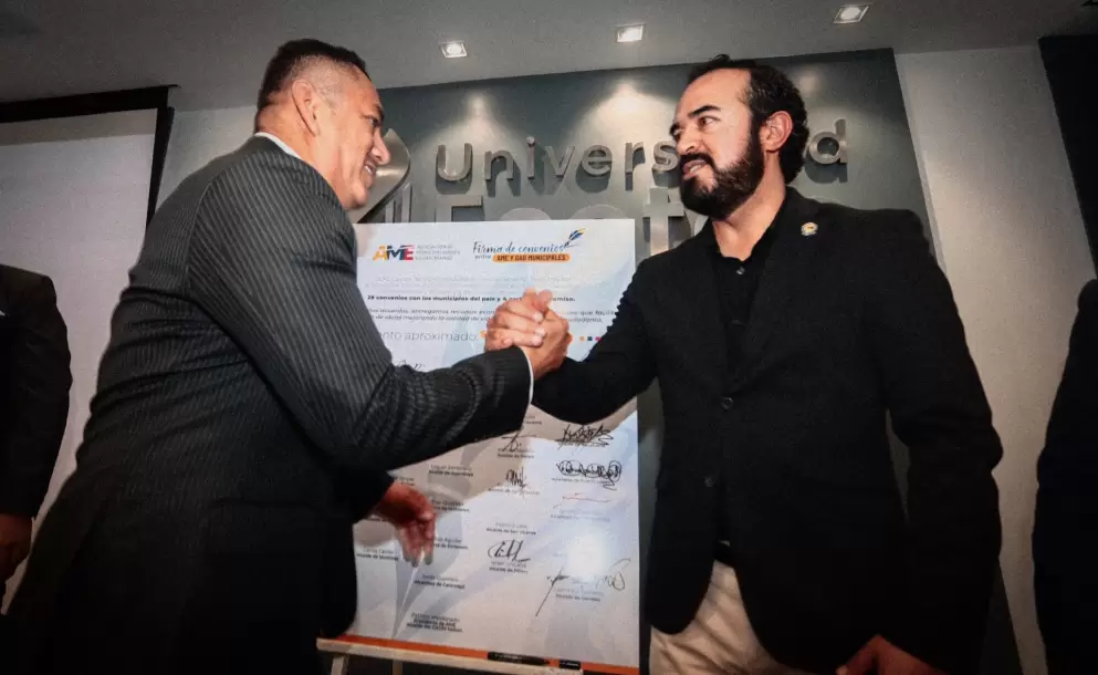 AME entrega $ 7 millones en varios convenios para ejecutar programas en municipios de Ecuador