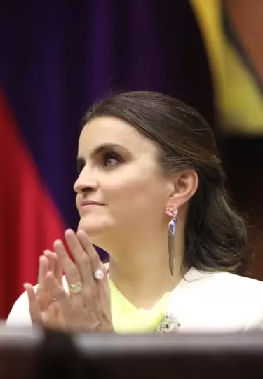 María José Pinto asume como Vicepresidenta de la República.
