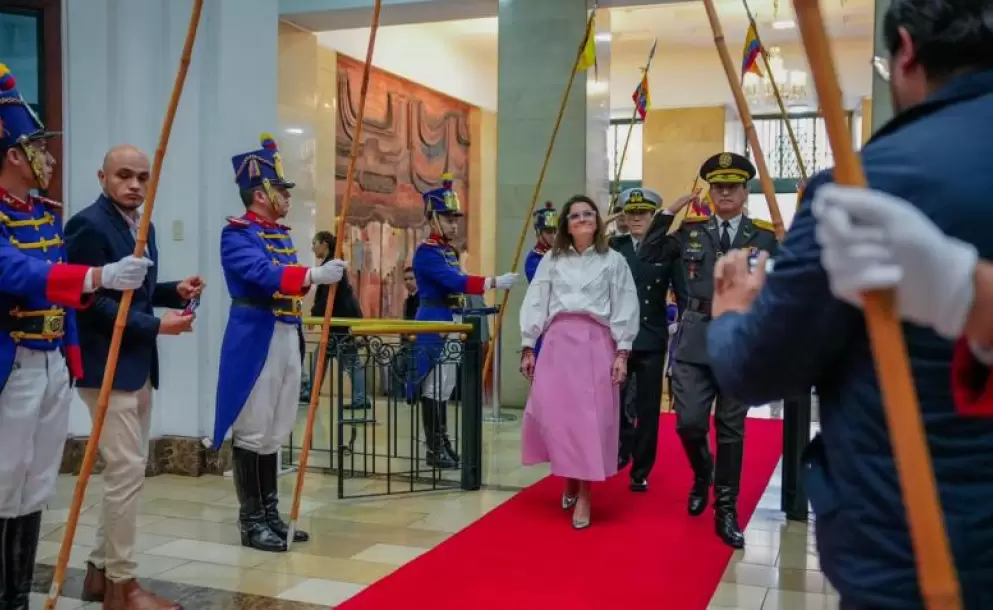 Mara Jos Pinto en su ingreso a la Vicepresidencia de la Repblica.