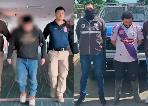 Sospechosos detenidos por delitos contra menores de edad en Ecuador.