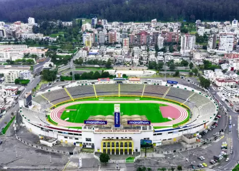 Vista a�rea del estadio Ol�mpico Atahualpa.