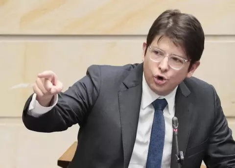 Foto de archivo de Miguel Uribe en el Congreso colombiano en Bogot� (Colombia).