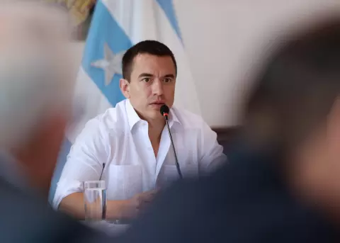 Guayaquil (Guayas), 12 de junio del 2025.- El presidente Daniel Noboa, lider� la sesi�n de Gabinete, en la ciudad de Guayaquil.