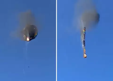 22 personas estaban a bordo del globo aerost�tico que se incendi� en Brasil.