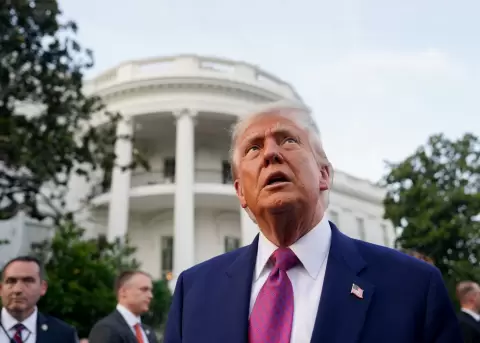 El presidente de Estados Unidos, Donald Trump, el pasado 18 de junio en los jardines de la Casa Blanca, en Washington DC, (EE.UU.).