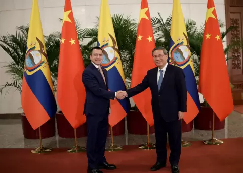 El presidente Daniel Noboa inici� su agenda oficial en China con un encuentro de alto nivel junto al Primer Ministro Li Qiang.