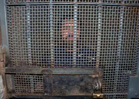 El narcotraficante Jos� Adolfo Mac�as Villamar, alias "'Fito", en la c�rcel La Roca, en Guayaquil (Ecuador).