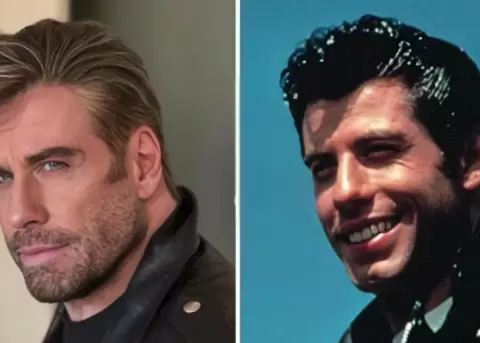 El anfiteatro de Los �ngeles vibr� cuando John Travolta, con chaqueta de cuero y cabello canoso, salud� con nostalgia a los asistentes.