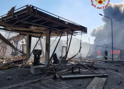 Imagen cedida por el Cuerpo de Bomberos de Roma.