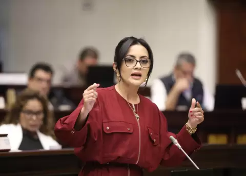 La asamble�sta Viviana Veloz (RC) durante la Sesi�n No. 15 del Pleno, el 02 de julio de 2025.