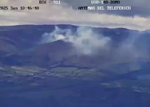 Incendio en el Pasochoa, en Quito.