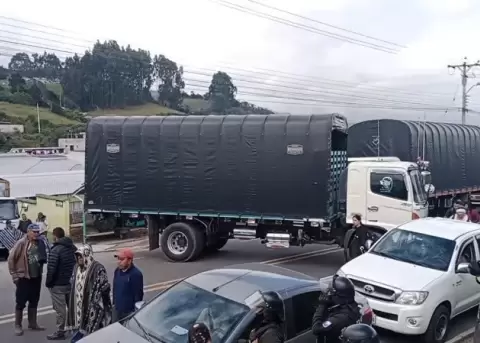 Manifestaciones transportistas el Carchi