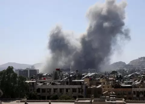 Bombardeos israel�es sobre Damasco, Siria.