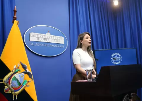 Carolina Jaramillo, portavoz del Gobierno, en anuncios que se realizan cada lunes.